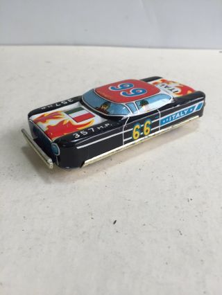 Vintage Tin Litho Toy Friction Race Car " Italy " Made In Japan 4.  3 "