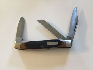 Schrade Old Timer Usa Made 890t 3 - Blade Folding Pocket Knife