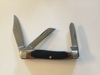 Schrade Old Timer USA Made 890T 3 - Blade Folding Pocket Knife 2