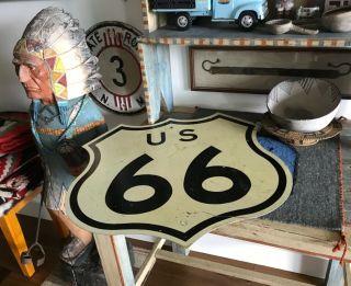 Real,  Awesome,  Large,  Old,  Rare,  Us Route 66 Sign 24 X 24 - Shield Cool