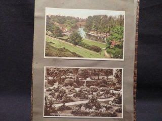 British Made Early 1900s Photo Album Full Of Vintage Scotland Postcards