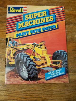 Vintage 1983 Revell Machines Paint With Water Book,  Big Trucks