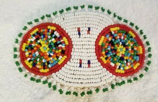 Vintage Native American Hand Made Beaded Hair Barrette Clip 4 1/4 X 2 3/4 "