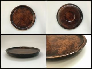 Japanese Wooden Sencha Obon Tray Vintage Lacquer Ware Small Size Brown W112