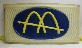 Rare 1960 Mcdonalds Advertising Sign With Early Logo 24 X 37 " Plastic