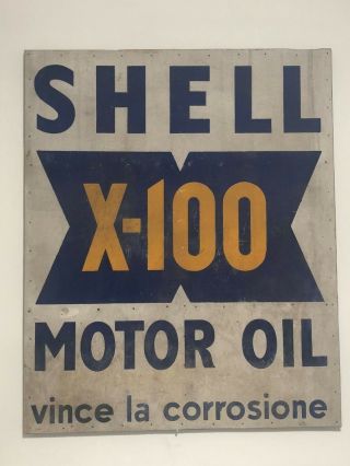 Shell Sign X - 100 Vintage Race Banner F1 Targa Florio Mille Miglia 1950s