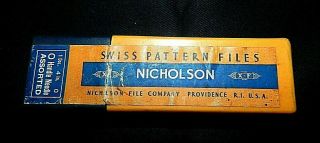 Vintage 12 Piece Nicholson Xf Swiss Pattern Files Set In Case