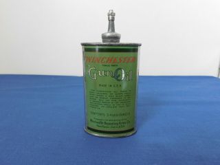 Vintage Winchester Repeating Arms Gun Oil Lead Top Can Handy Oiler Tin 1920 - 30