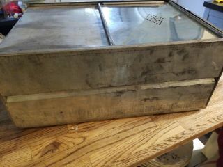 Vintage Hoosier Cabinet Metal Drawer Bread Box Tin Sliding Door
