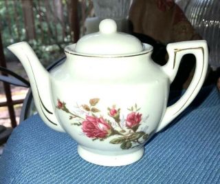 Childs Tea Set Moss Rose Coffee Pot With Lid Red Crane