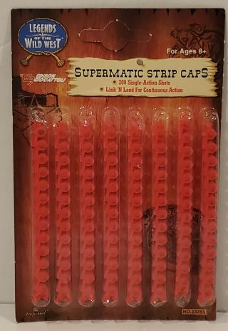 Vintage Supermatic Strip Caps Italy Legends Of The Wild West Package