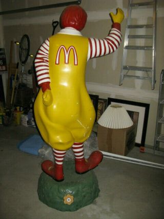 Vintage 1960 ' s Ronald Mcdonald Mcdonald ' s Playground 6 Foot Statue GAS OIL SODA 3