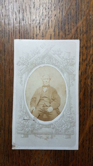 Victorian Carte - De - Visite Photo Of An Old Gentleman,  Hartlepool