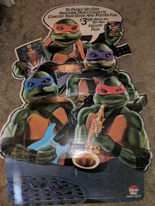 Teenage Mutant Ninja Turtles The Movie On Video Standee Display Pizza Hut 1990