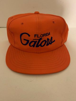 Vintage University Of Florida Uf Gators Sports Specialties Script Snapback