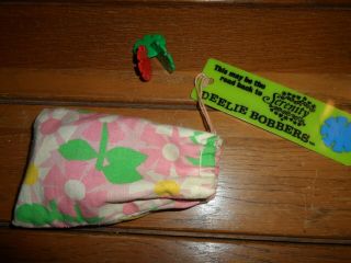 Vtg Parker Brothers Deelie Bobbers Mod Pink Bag Green Tag 1960 
