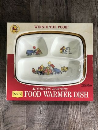 Vintage 1970s Sears Winnie The Pooh Electric Baby Food Warmer Dish