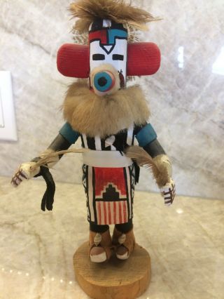 9 " Native American Hopi Made Corn Dancer Katsina Doll,  Signed By G.  Yazzie