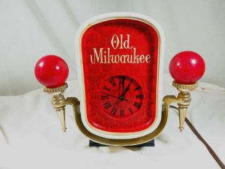Vintage 1969 Old Milwaukee Beer Lighted Clock Register Topper - Please Read