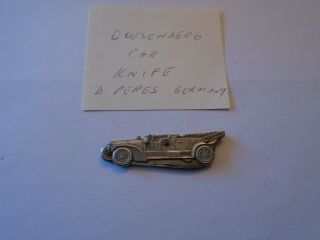 Duesenberg By D Peres Solingen Germany Car Pocket Knife Rare