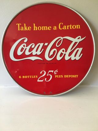 1930’s Coca Cola Metal Sign - 2 Sided - Exc