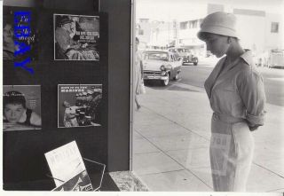 Joan Collins Looks In Record Shop Window Candid Vintage Photo
