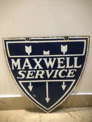 Maxwell Service 2 Sided Porcelain Enamel Sign