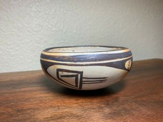 Native American Pottery Bowl,  Not Marked,  No Date 4.  5 Inch Circumference.  Hopi?