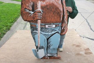 Large Vintage Smokey Bear Forest Fire Park Hunting Fishing Gas Oil 68 