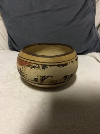 19th Century Zuni Pueblo Mexican Pottery Bowl