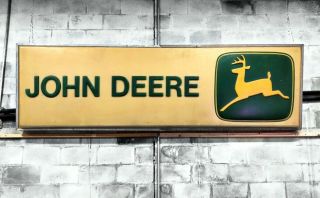 John Deere Dealership Sign.  Vintage / 100 Lighted Farm Tractor Sign