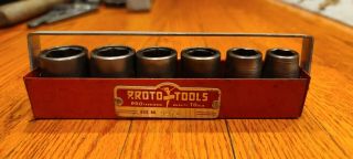 Vintage Proto Socket Set And Caddy Tray 9974 Set 7400 D