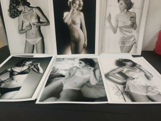 6 Vintage 1970 Lingerie Fashion Model Pictures 8 ×11.  Advertising For Macy 