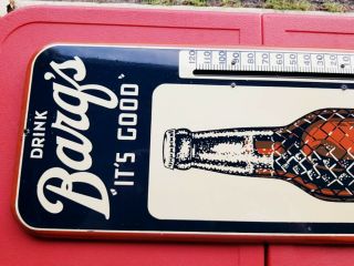 VINTAGE Drink Barqs Rootbeer Its Good Thermometer Sign 2