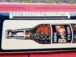 VINTAGE Drink Barqs Rootbeer Its Good Thermometer Sign 3