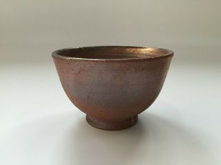 Japanese Pottery Tea Cup Yunomi Vintage Kasama Ware Brown Sencha U232 2