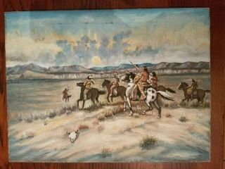Prison Art Canvas Native American Scene