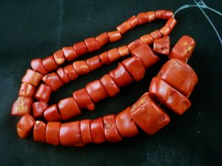 24 Inches Special Pure Large Tibetan Red Coral Beads Prayer Necklace M058 3