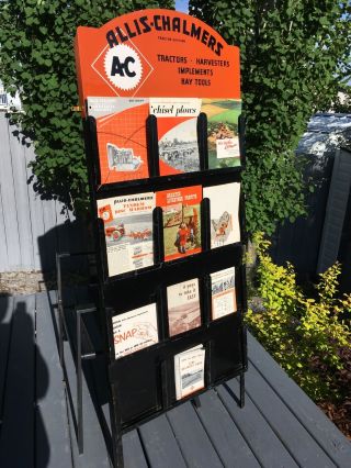 Allis Chalmers Dealership Tractor Brochure Display Stand Advertising Sign Ac