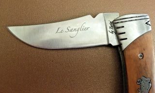 Le Sanglier By Zuria 440c Wood Handled Folding Knife