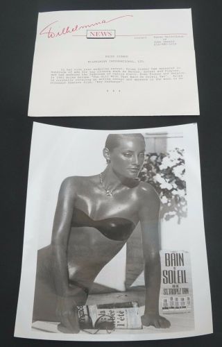 Vtg 1980s Kriss Ziemer 8x10 Promotional Photo Bain De Soleil Model Girl