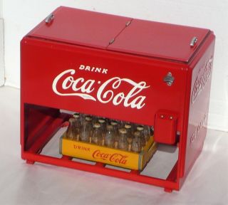 Rare Vintage 1939 Coca - Cola Kay Display Embossed Salesman Sample Cooler & Case