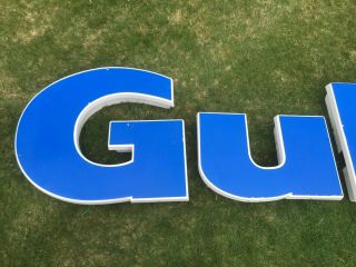 Gulf Gas Station Canopy Letters Light - Up Sign 2