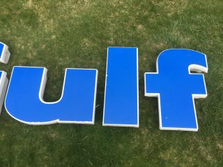 Gulf Gas Station Canopy Letters Light - Up Sign 3