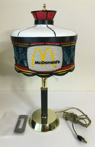 1976 McDonald ' s Restaurant Corporate Office Table / Wall Lamp w/ Box 2