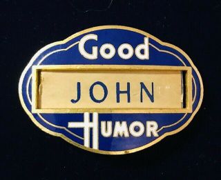 Rare Old Good Humor Ice Cream Truck Driver Hat Badge