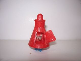 Vintage Hard Plastic Toy Mercury ? Space Capsule 2 1/8 Tall