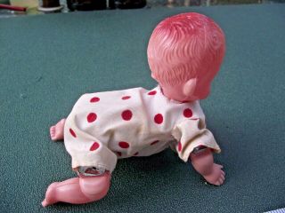 Vintage,  Wind - Up Crawling Baby Doll,  Celluloid Baby Doll,  Japan,  1950 