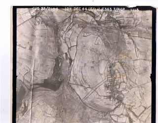 World War Ii Aerial Reconnaissance Photo - Siegfried Line - Dragons Teeth - Germany