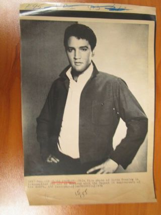 Vintage Wire Ap Press Photo The King Elvis Presley Hound Dog,  Jailhouse Rock 7